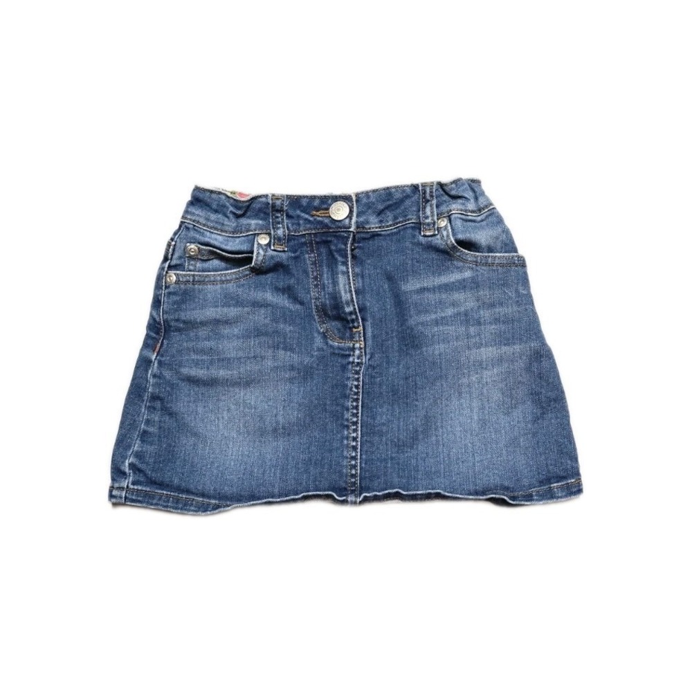 Mini‎ Boden Girls Denim Skirt Blie 6-7 Waist Adjustable